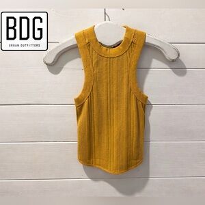Yellow Ribbed Sleeveless Top - BDG Urban Outfitters (Size S)